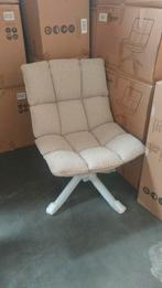 ⚠️OP=OP⚠️Scandinavische Fauteuil Daan Boucle Beige/Taupe, Ophalen, Minder dan 75 cm, Nieuw, Metaal