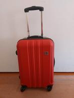 Rode Reiskoffer met Wieltjes en Slot, Gebruikt, 50 tot 60 cm, Hard kunststof, Ophalen of Verzenden
