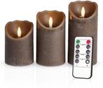 3 x Led Stompkaars, Huis en Inrichting, Woonaccessoires | Kandelaars en Kaarsen, Overige materialen, Bruin, Nieuw, Ophalen of Verzenden