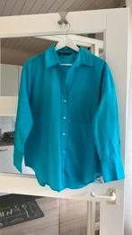 Zara turquoise katoenen blouse mt L, Ophalen of Verzenden, Zo goed als nieuw, Maat 38/40 (M), Blauw