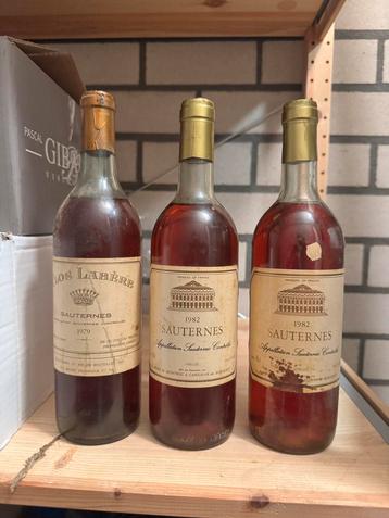 3 flessen oude sauternes beschikbaar voor biedingen