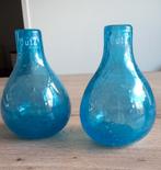 2 DutZ vaasjes  :  blauw, Blauw, Nieuw, Ophalen of Verzenden, Glas