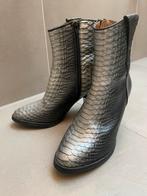 Kentucky Western Cowboy Laarzen Zilver Zwart Maat 39, Zwart, Lage of Enkellaarzen, Ophalen of Verzenden, Zo goed als nieuw