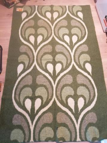 100% wollen vintage deken 142x220  beschikbaar voor biedingen