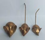 Vintage messing muizen set, Ophalen of Verzenden