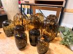 Luxe Cheetah vazen (smoke glas) – diverse maten – NIEUW, Ophalen, Overige kleuren, Nieuw, Glas