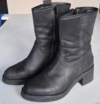 AQA Zwarte leren laarzen - Maat 39, Kleding | Dames, Schoenen, Zwart, Lage of Enkellaarzen, AQA, Ophalen of Verzenden