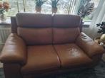 Mooie leren bankstellen, Huis en Inrichting, Banken | Bankstellen, Ophalen, Gebruikt, Tweepersoons, Rechte bank
