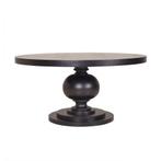 Keijser & Co eettafel ‘Baroque’ – zwart hout – Ø140 cm, Huis en Inrichting, Tafels | Eettafels, Ophalen, Zo goed als nieuw, Rond