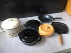 Soeppan, 2 braadpannen, grillpan, hapjespan, gietijzeren pan, Koekenpan of Braadpan, Zo goed als nieuw, Ophalen, Gietijzer