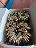 Koperen gordijnringen - 123 stuks, Minder dan 50 cm, Bruin, Nieuw, Ophalen of Verzenden