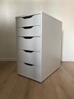 Ladeblok met lades, wit 36x70 cm (IKEA, model ALEX), Huis en Inrichting, Ophalen, Minder dan 50 cm, Gebruikt, 5 laden of meer