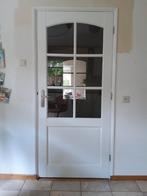 Stompe deur met glas, Doe-het-zelf en Verbouw, Deuren en Horren, Ophalen, Gebruikt, 80 tot 100 cm, Binnendeur