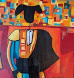 Set van 6 moderne en abstract schilderijen, Ophalen of Verzenden