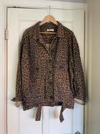 Denim tijgerprint jas | Onesize, Kleding | Dames, Jassen | Zomer, Verzenden, Zo goed als nieuw, Maat 36 (S), Bruin