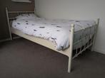 Wit metalen bed, Huis en Inrichting, Slaapkamer | Bedden, 90 cm, Gebruikt, Eenpersoons, Metaal