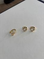Oorbellen en ring, Ophalen of Verzenden, Nieuw, Goud, Met strass