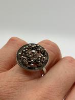 A178 Prachtige zilveren brutalist ring (verstelbaar), Sieraden, Tassen en Uiterlijk, Ophalen of Verzenden, X, Dame, Zilver