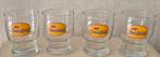 4 Chocomel glazen, Verzamelen, Glas en Borrelglaasjes, Ophalen, Zo goed als nieuw