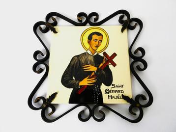 Handbeschilderde tegel Saint Gérard Majella / Sint Gerardus