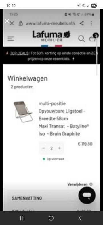 Camping/strandstoelen  beschikbaar voor biedingen