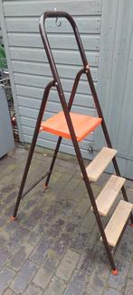 Vintage Rego Gilze Huishoudtrap - Nederlands Fabrikaat, Ophalen, Gebruikt, Trap, Minder dan 2 meter