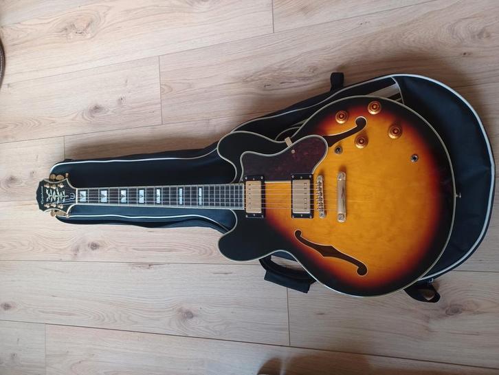 Epiphone Sheraton II (met hoes), Muziek en Instrumenten, Snaarinstrumenten | Gitaren | Elektrisch, Zo goed als nieuw, Epiphone