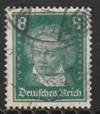 Rijk 1926 389 Beethoven 8p, Gest, Postzegels en Munten, Ophalen of Verzenden, Overige periodes, Gestempeld