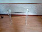 Glazen tafel met acryl poten, Antiek en Kunst, Ophalen