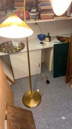 Staande messing vloerlamp, Huis en Inrichting, Lampen | Vloerlampen, Ophalen, Zo goed als nieuw, 150 tot 200 cm