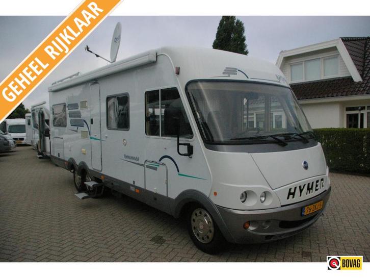 Hymer B 754 Fransbed, Hefbed, 2x airco, IN ZEER GOEDE STAAT., Caravans en Kamperen, Campers, Integraal, Hymer, Fiat, Diesel, Handgeschakeld