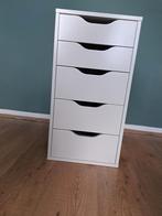 Ikea Alex Ladekast - Wit - 5 Lades, Huis en Inrichting, Kasten | Ladekasten, Ophalen, Overige materialen, Minder dan 50 cm, 5 laden of meer