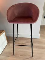 Twee roze barkrukken velvet prijs voor twee krukken, Huis en Inrichting, Banken | Voetenbanken en Poefen, Ophalen, Rond, Zo goed als nieuw