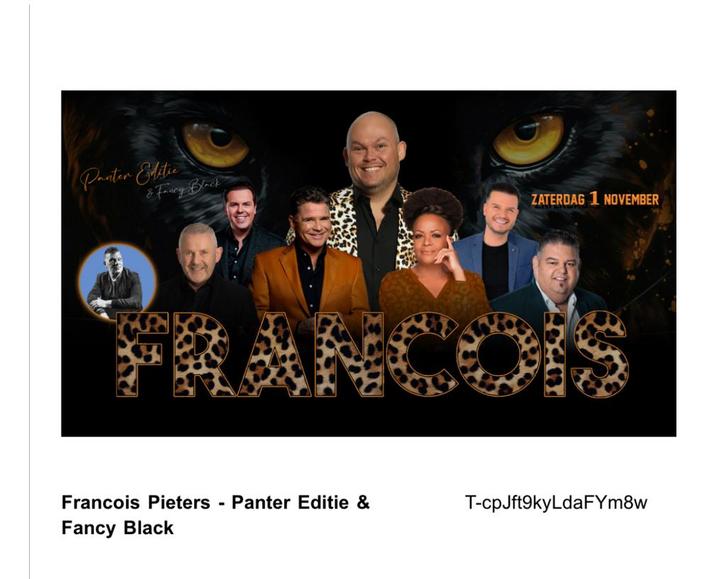 Panter editie & Fancy Black Silver Ticket, Tickets en Kaartjes, Concerten | Overige, Eén persoon