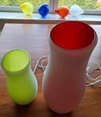 Ikea design tafellampen glas rood groen, Huis en Inrichting, Lampen | Tafellampen, Ophalen, Zo goed als nieuw, Glas, Minder dan 50 cm