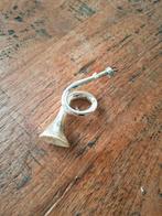 Antieke kerstbal trompet zilver, Ophalen of Verzenden, Gebruikt