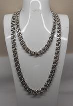 Zilveren lange zware mooie schakel ketting Niekerk nr.563