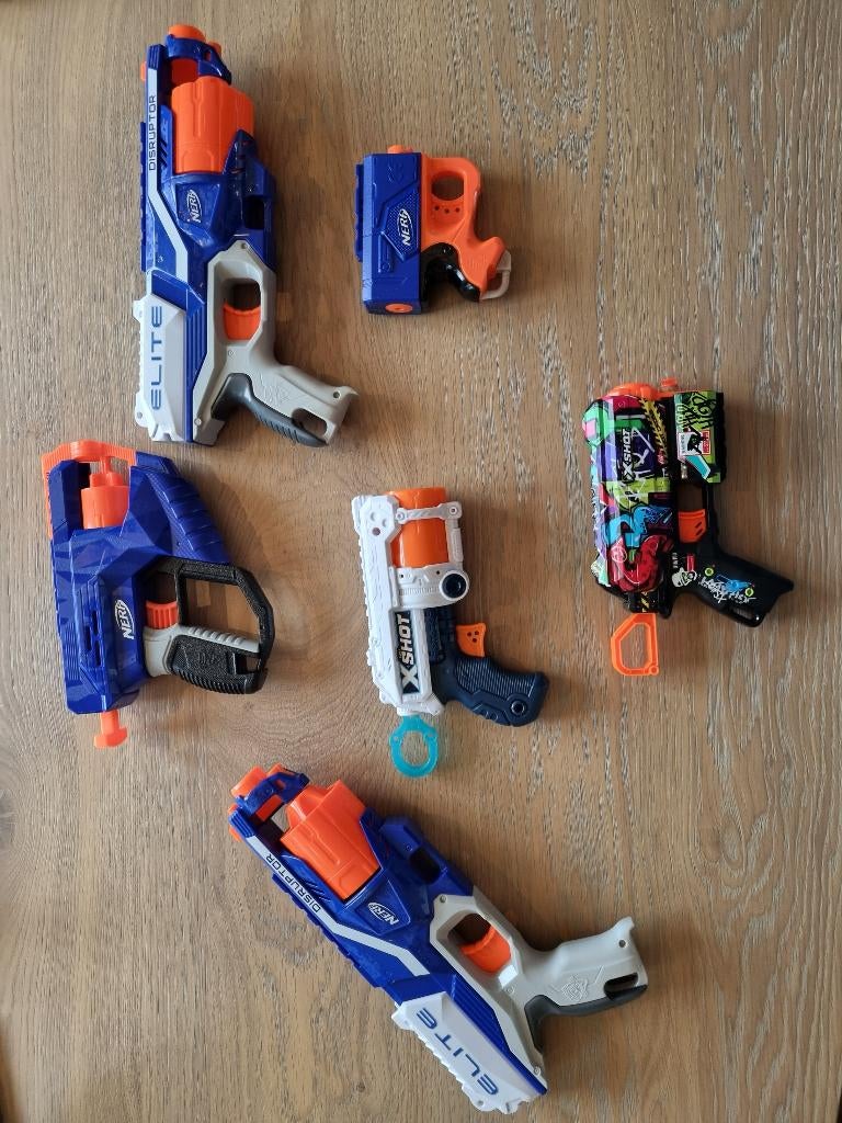 Diverse Nerf en X-shot blasters, Ophalen of Verzenden, Zo goed als nieuw