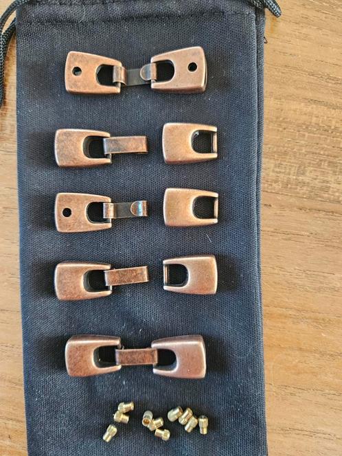 5x Metaal sluiting 2-delig bronskleurig, Hobby en Vrije tijd, Kralen en Sieraden maken, Nieuw, Overige typen, Ophalen of Verzenden