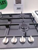 ETNA Gas Kookplaat Zwart 56cm – Nieuw & Garantie, Ophalen, Nieuw, 4 kookzones, Energieklasse A of zuiniger