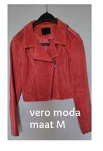 Suède jasje koraalrood rood maat M  vero moda, Jasje, Maat 38/40 (M), Ophalen of Verzenden, Zo goed als nieuw