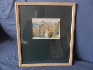 Aquarel Hoge Bomen Carl C. van Niekerk (1897-1984) 13x18 cm beschikbaar voor biedingen