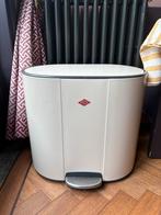 Prullenbak Wesco multicollector 3 creme, Huis en Inrichting, Ophalen, Gebruikt, Met pedaal, 40 liter of meer