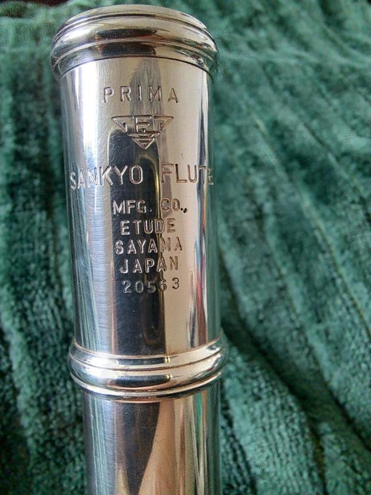 Dwarsfluit Sankyo Etude, semiprofessioneel, Muziek en Instrumenten, Blaasinstrumenten | Dwarsfluiten en Piccolo's, Gebruikt, Dwarsfluit