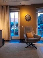 Prominent draaifauteuil groen/ grijs met microvezelbekleding, Huis en Inrichting, Fauteuils, Ophalen, Zo goed als nieuw, 75 tot 100 cm