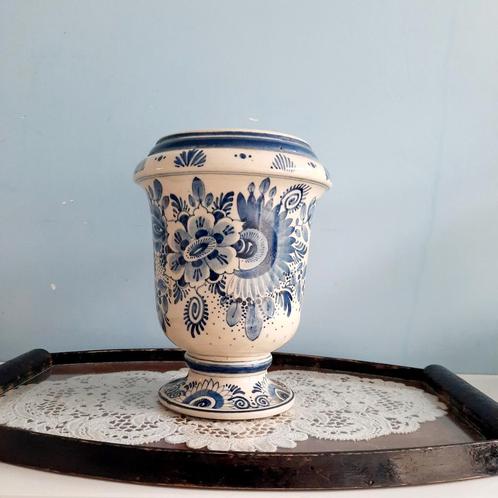 Excelsior Gouda, brocante Delfts Blauw vaasje, Antiek en Kunst, Antiek | Keramiek en Aardewerk, Ophalen of Verzenden