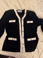 Zwart jasje met witte details - Vroom & Dreesmann, Maat 38/40 (M), Zwart, Ophalen of Verzenden, Zo goed als nieuw