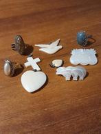 Vintage Sieraden Lot - Ringen, Hangers, Broches, Sieraden, Tassen en Uiterlijk, Overige materialen, Gebruikt, Wit, Minder dan 4 cm
