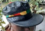 Leren rasta reggae jamaica pet vintage, Ophalen, Gedragen, Pet