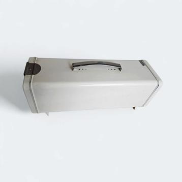 Vintage Brabantia koekdoos / peperkoekblik – wit met chroom beschikbaar voor biedingen